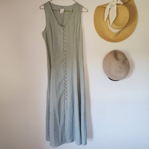 Cottagecore Green Checkered Dress